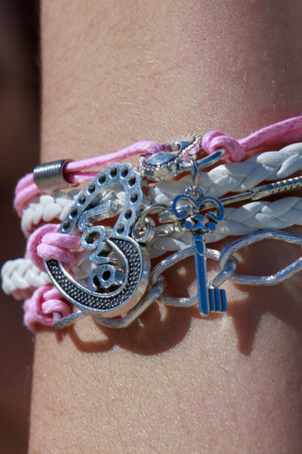 Pink Love Key Bracelet Anklet